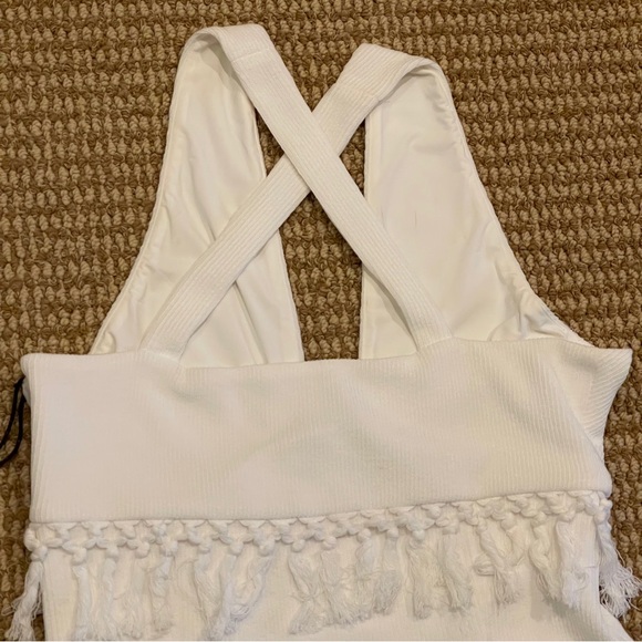 Saylor Astor Fringe Midi Dress in White Medium NWT - Picture 10 of 11